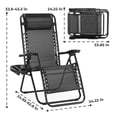 thumbnail image 2 of Alvantor 2-Pack Zero Gravity Lounge Chairs,Folding Recliners with Pillow & Cup Holder for Outdoor Patio, Pool, Beach, 2 of 7