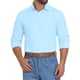 thumbnail image 1 of Camisa de vestir de patrón de negocios de manga larga con botones para hombres Inspire Chic M Azul, 1 of 5