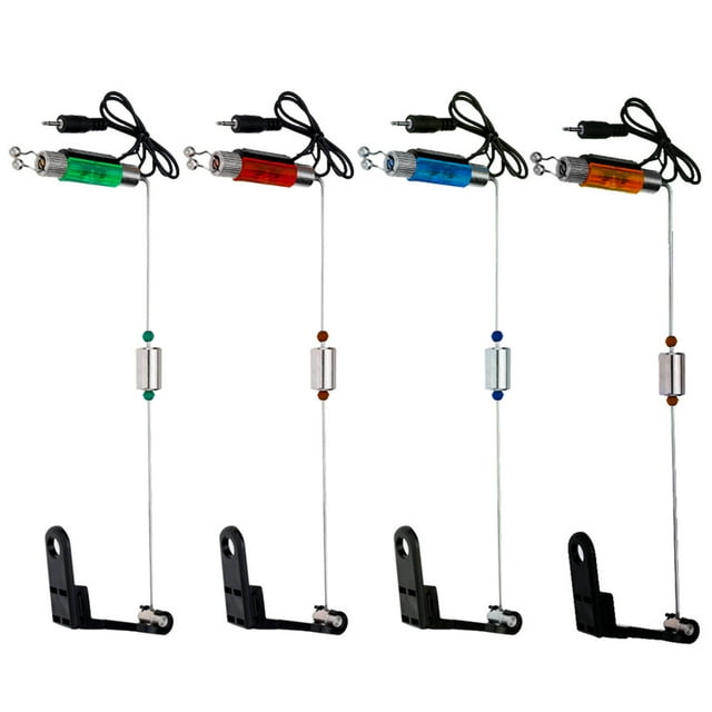 Swinger 4Pcs Iron Fishing Bite Alarm Hanger Swinger LED Indicador iluminado Tomshoo Swinger