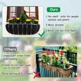 thumbnail image 5 of 3 Uds. Forros para Cestas para Macetas, Forros de Tela para Cajas de Ventana, Forro de Fieltro para Macetas, Repuesto de Forro para Cesta de Flores Negro, 24 Pulgadas, 5 of 5