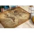 thumbnail image 2 of Vintage Rug, Soft Rug, Vintage World Map Rug, Large Rug, Old World Map Rug, Map Rug, Non-Slip Carpet Rug, Pattern Rug, Brown Rug, 2.3'x3.3' - 70x110 cm, 2 of 8