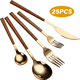 thumbnail image 1 of Juego de Cubiertos Malubero Acero Inoxidable 25 Pzs Dorados, 1 of 3