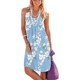 thumbnail image 2 of Vestido de verano informal sin mangas con largo medio y pliegues lisos para mujer, XL, 2 of 4