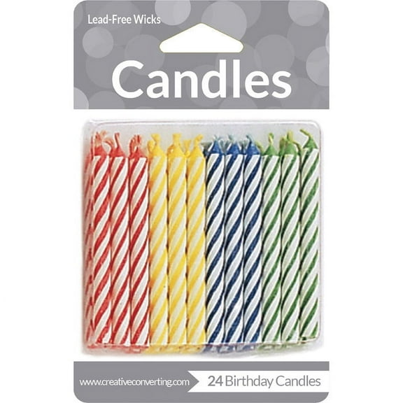 288 Count Bulk Pack Assorted Primary Color Candles