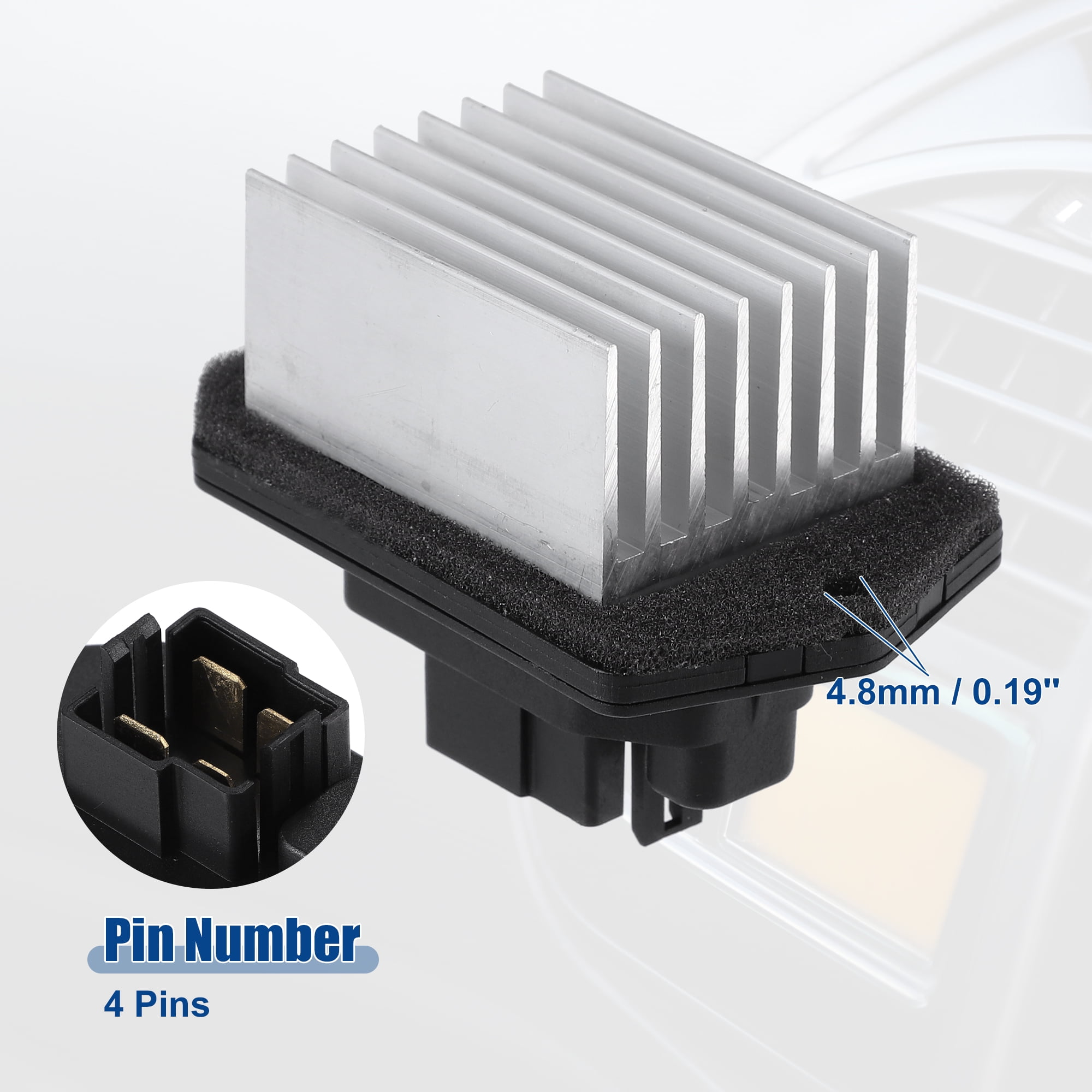 HVAC Blower Motor Resistor Replacement for Land Rover LR3 Base HSE SE 4.0L V6 LR031677 Silver Tone