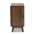 thumbnail image 4 of Baxton Studio Hartman Mid-Century Modern Walnut Brown Finished Wood 3-Drawer Storage Chest, 4 of 7