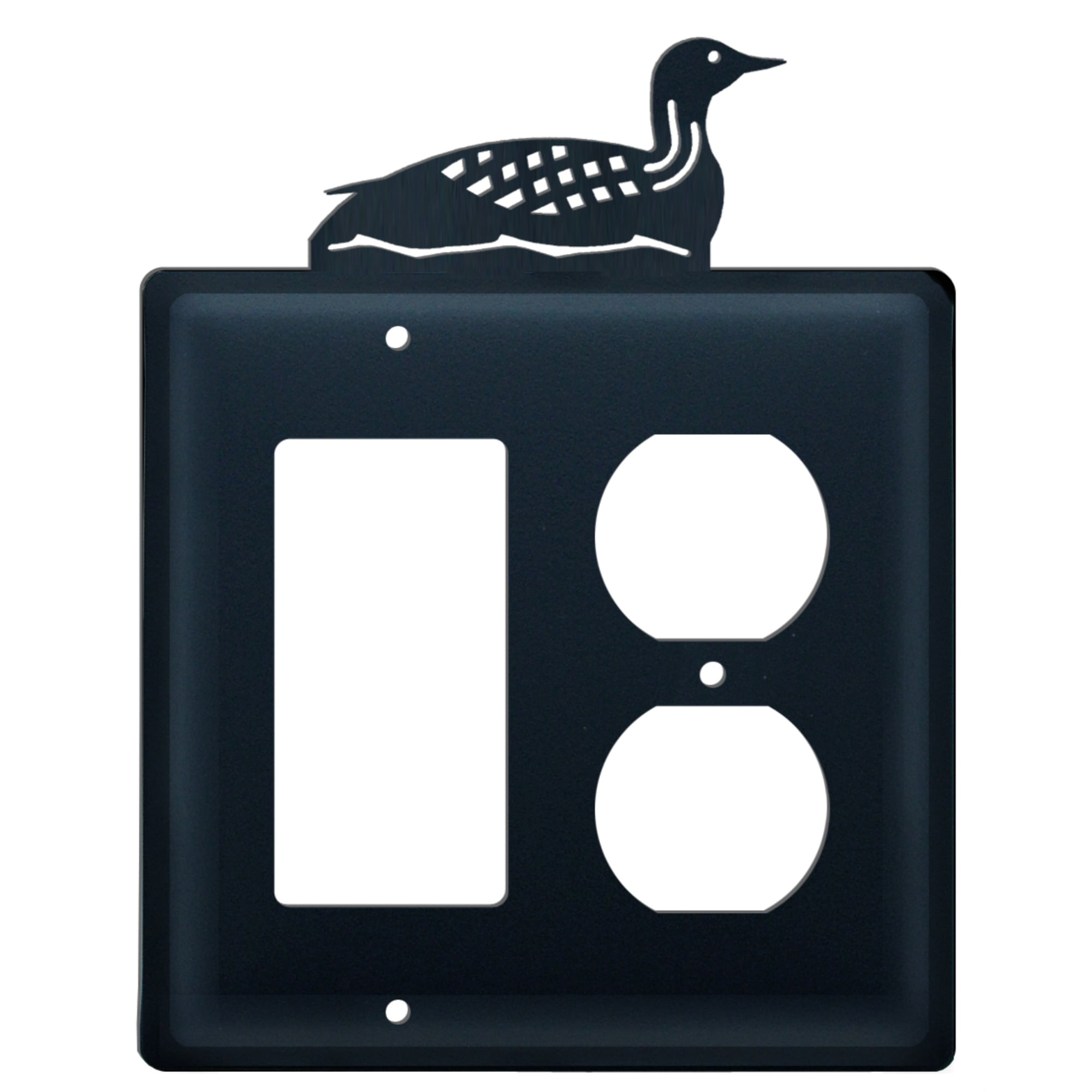 Village Wrought Iron EGO-116 Single GFI & Outlet - Loon