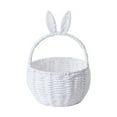 thumbnail image 1 of Easter With Handle Easter Rabbit Vine Weaving Picnic With Rabbit Ears Straw Wicker Easter Egg Candy Suitable For Egg Party Supplies Easter Blanket Storage Tote Storage Clothes Fabric Boxes Storage, 1 of 4