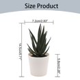 thumbnail image 6 of GQDIN Small Mini Artificial Succulents In White Plastic Pots, Realistic Fake Plants For Bathroom Farmhouse Cubicle Desk Decor, Low Maintenance Greenery, 6 of 9