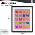 thumbnail image 4 of Stupell Industries Contemporary Colorful Butterflies on Pink Black Framed Print Under Glass, 13 x 16, by LISH Creative, 4 of 8