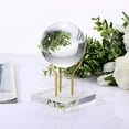 thumbnail image 2 of ABCISI Crystal Ball Stand, Gold Metal Arm Display Stand, Easel with Acrylic Base Decorative Display Easel Holder for Sphere Crystal Ball Eggs Mineral Rock Seashell, X- Large, 2 of 9
