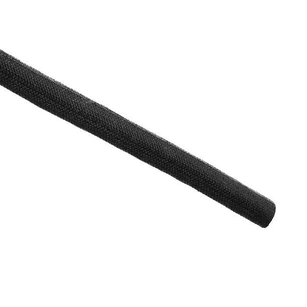 Manga de protección térmica Uxcell, 9.8 pies - Manga de fibra de vidrio de resina de silicona de alta temperatura negra
