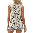 thumbnail image 4 of WRKEKC Womens Summer Tank Tops Polka Dot Print V-Neck Sleeveless Ruffle Hem Casual Tank Loose Fit Lightweight Top, 4 of 6