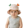 thumbnail image 4 of Oiyii Infant Girls Cute Sun Hats Heart‑Ornament Rainbow‑Printed Bucket Hats, Pink, 4 of 5