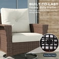 thumbnail image 2 of LayinSun 10 Piece Wicker Patio Furniture Set with Fire Pit Table, Classis Outdoor Conversation 360 Degree Swivel Chairs Set with Coffee Table, 2 of 7