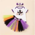 thumbnail image 2 of Afdoent Girls 3 Piece Outfit Cute Print Romper With Skirt Headband 3Pcs Clothes Sets For Party Outfits 12-24 Months, 2 of 4