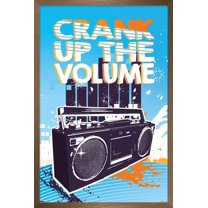 Music - Crank Up the Volume Wall Poster, 14.725" x 22.375", Framed