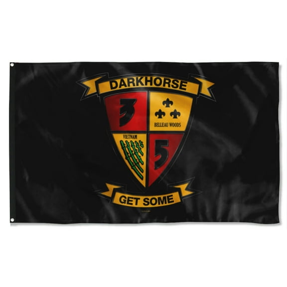 Cayyon 3rd Battalion 5th Black Flag 3x5Feet Military Banner with 2 Brass Grommets