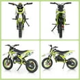 thumbnail image 2 of Kids Gas Motorcycle - 49cc Mini Bike with Front & Rear Disc Brakes, Wear-Resistant Tires & Ergonomic Handle for Off-Road Fun (Cool Green), 2 of 10