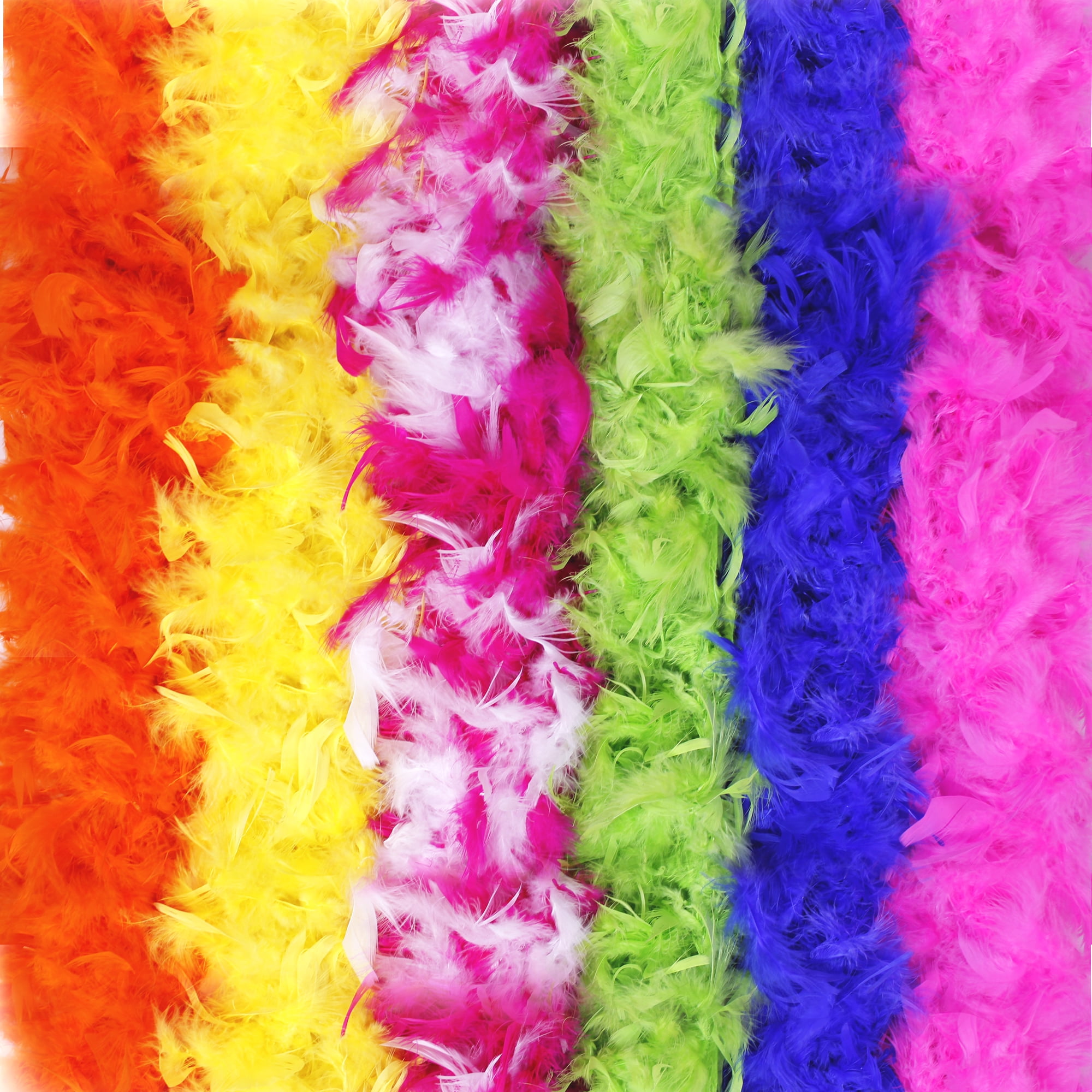 Fun Central (BC712) 6ft Assorted 360g Colorful Feather BOA, Dress Up