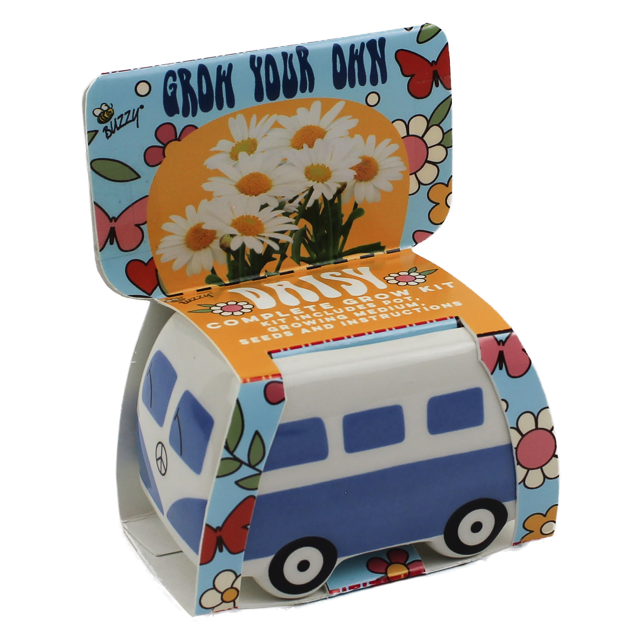 Buzzy Ceramic Bus Daisy Flower Grow Kit Item 97524 - Walmart.com