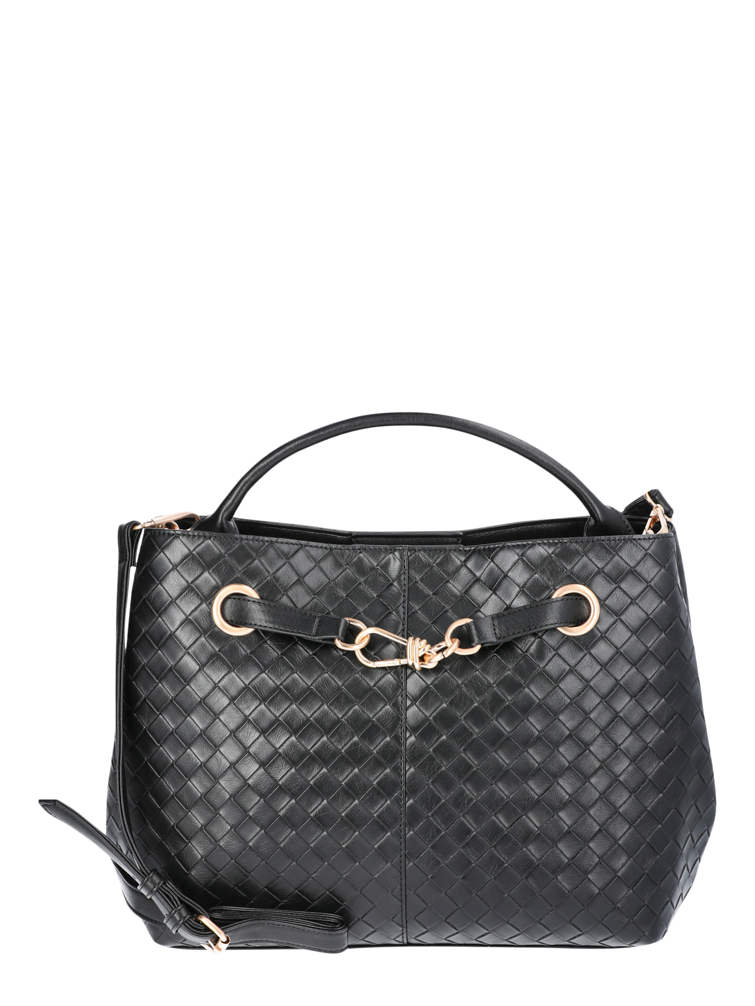 Time and Tru Women's Hazel Satchel Bag Handbag, Black