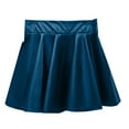 thumbnail image 4 of JURANMO Girl's Pu Leather Skirt High Waist Pleated A Line Mini Skirts Kids Fashion Skater Skirts Solid Casual Skirt Green 7T, 4 of 5
