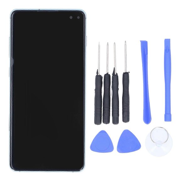 Galaxy S10 Plus TFT Display Touch Screen Digitizer Replacement Repair Parts with Frame Green