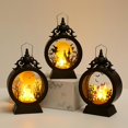 thumbnail image 2 of Linterna de calabaza de bruja de Halloween, farol LED portátil Vintage de Castillo para centros de mesa, decoración de paredes de ventanas, 2 of 4