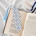 thumbnail image 4 of Kdxio Navy Blue Anchors Print Metal Tassel Bookmarks,Perfect Gift for Art Lovers and Bookworms Metal Bookmarks for Women, 4 of 8