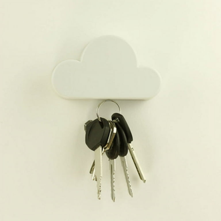 Creative White Cloud Shape Magnetic Key Holder with 3M Sticker