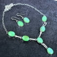 thumbnail image 2 of Natural Green Triplet Opal 925 Sterling Silver Jewelry Necklace 18", 2 of 2