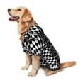 thumbnail image 3 of Dog Hoodie Pet Clothes Checkered Flag Sweater Sweatshirts Pullover Coat for Large Medium Dogs Large, 3 of 7