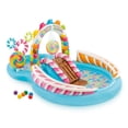 thumbnail image 1 of Intex 9ft x 6ft x 51in Kids Inflatable Candy Zone Play Center Pool w/ Waterslide, 1 of 8