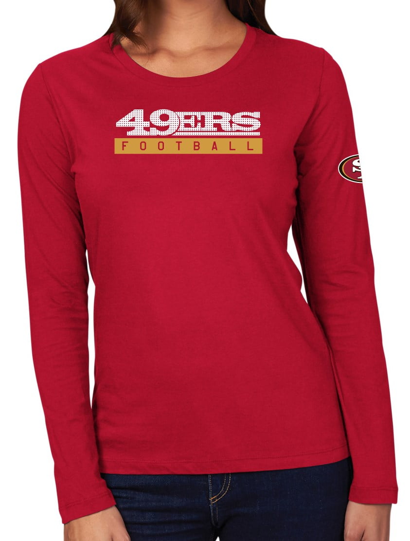 San Francisco 49ers Women's Majestic NFL "Never Rest" Long Sleeve T-shirt by Majestic
