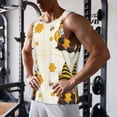 thumbnail image 5 of Goofa Beekeeper Gnome Holding A Glass Pattern Men's Workout Tank Top Slim-Fit Tank Quick Dry Fit Muscle Tank Top Beach Tank Top Bodybuilding Sleeveless T Shirt-Medium, 5 of 7