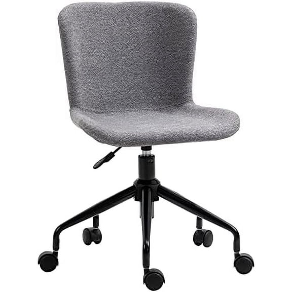 ZWBDJYC Home Office Chair  Swivel Task Chair with Adjustable Height and Armless Design for Small Space  Living Room  Bedroom  Grey