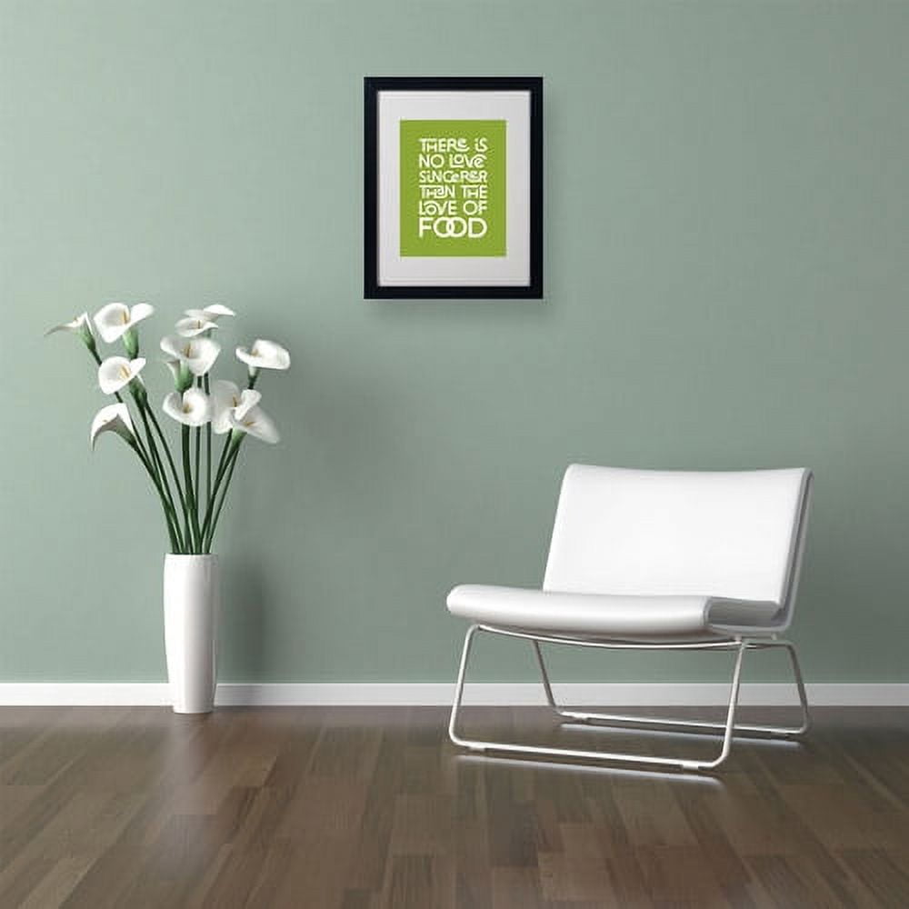 Trademark Fine Art "Sincere Love of Food" Canvas Art by Megan Romo, Black Frame