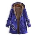 thumbnail image 2 of Women Solid Color Coat Windproof Outer Coat Long Sleeve Cardigan Warm Winter Overcoat Fluffy Jacket Button Down Overcoat, 2 of 6