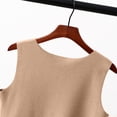 thumbnail image 5 of Wyongtao Women's Undershirts Plus Size Silm Fit Camisole with Built in Bra Wide Straps Camis Velvet Thick Tank Tops,Khaki XXXL, 5 of 7
