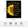 thumbnail image 5 of Sunflower Throw Blanket for Women Christian Religious Gifts Soft Sunflower Blanket Throw God Say You are Bible Verse Gift for Women 50"x60"…, 5 of 6