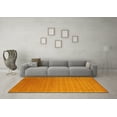 thumbnail image 3 of Ahgly Company Machine Washable Indoor Square Abstract Yellow Contemporary Area Rugs, 3' Square, 3 of 4