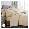 thumbnail image 2 of Comforter Set, Medium Weight - Down Alternative - Ultra Soft Microfiber - King/California King Size 3 Pieces Set with 1 Comforter and 2 Pillow Shams (King/Cal King, Ivory), 2 of 7
