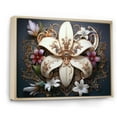 thumbnail image 2 of Designart "Fleur-De-Lis Capturing the Stylized Lily I" Floral Floater Framed Canvas Wall Art, 2 of 7