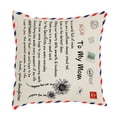 thumbnail image 3 of Toystoory Funda de almohada de piel de melocotón con letras de 45x45cm, diseño personalizado, funda de almohada decorativa, funda de cojín para el Decoración del hogar Dor a mamá Toystoory HA002997-06, 3 of 6