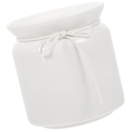 HONMEET Round Ceramic Food Storage Jar with Airtight Lid, Container for Kitchen, Home, and Restaurant Use