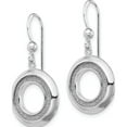 thumbnail image 2 of Sterling Silver Rh-Plated Enamel Glitter Fabric Circle Dangle Earrings (35.1 X 17.5) Made In India qe13282, 2 of 5