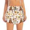 thumbnail image 2 of KLL Cute Bee Honey Jar Hive Bear Pattern Shorts Women,Athletic Shorts High Waisted Running Shorts Pocket Sporty Short Gym Elastic Workout Shorts-X-Large, 2 of 7