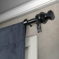 thumbnail image 2 of 5/8" Dia Adjustable 28"-48" single curtain rod with Lizzie Finials - Black,(5713-282), 2 of 3