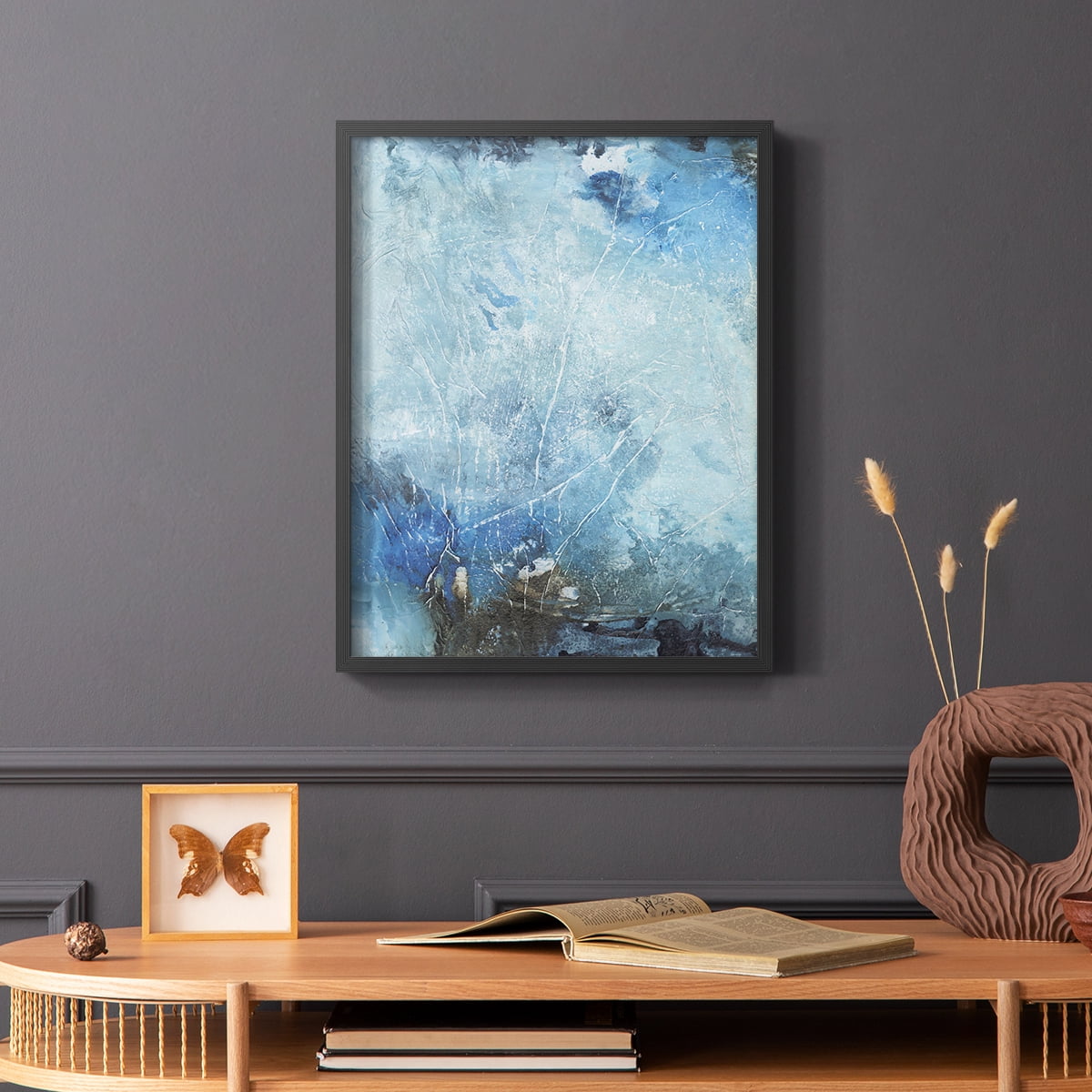 Coastal Seas III Framed Print in Black Solid Wood Framed Print No Nail Hanging